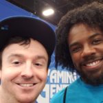 A rushed photo I took with Austin Creed, also known as Xavier Woods, at EVO 2019.